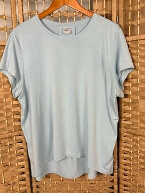 Athleta With Ease Short Sleeve Light Blue Size Medium
